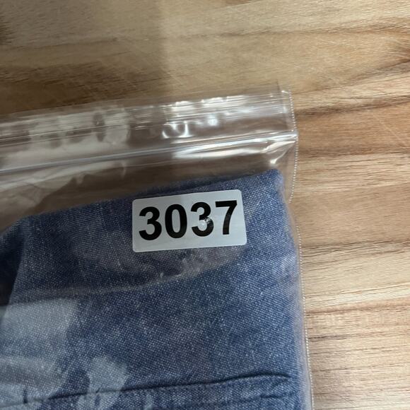 Guess Capri‎ Pants Womens M Y2K Blue Linen Blend 90s Chambray Hip Hop Urban - Picture 9 of 9